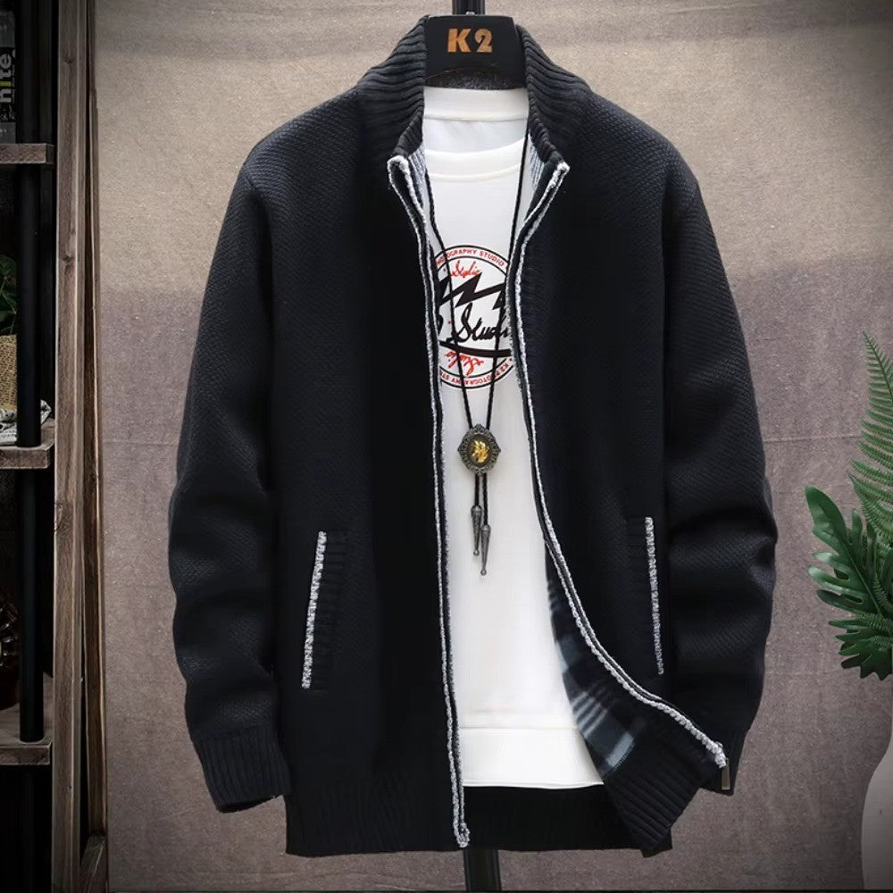 WarmZip Solid Cardigan