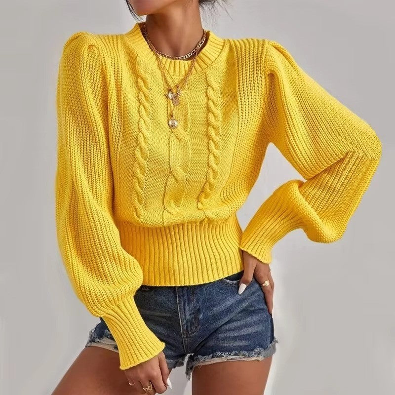 Chic Lantern Sleeve Sweater