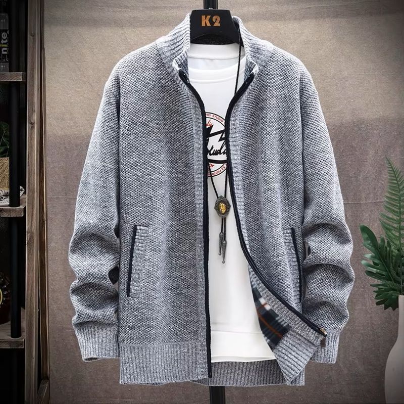 WarmZip Solid Cardigan