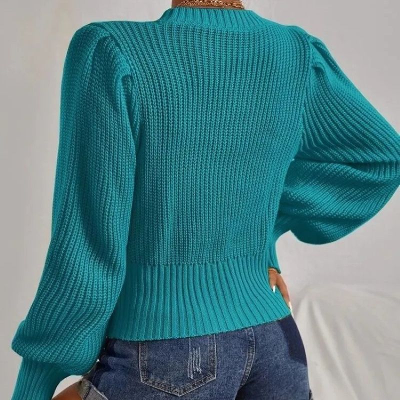 Chic Lantern Sleeve Sweater