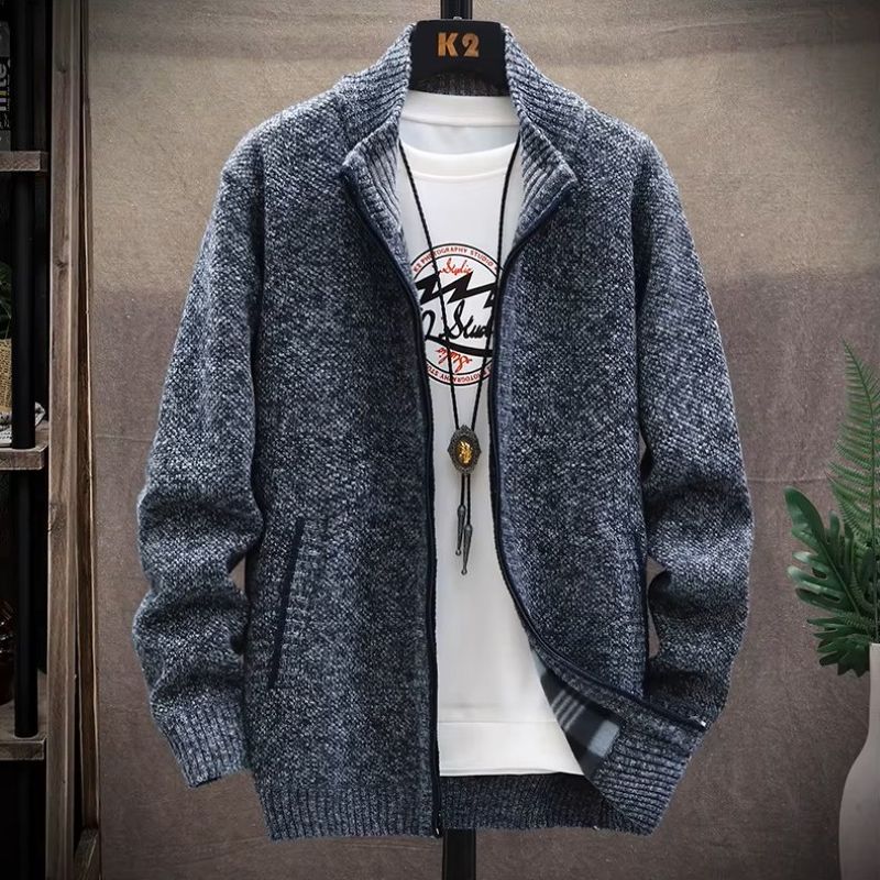 WarmZip Solid Cardigan