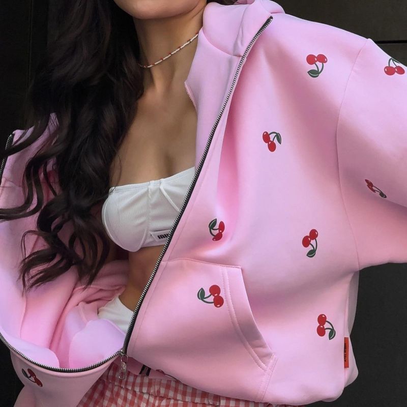CherryVibe Zip-Up Hoodie