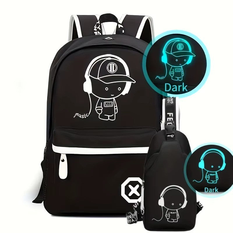 LumiTech Backpack & Chest Bag, USB-Ready