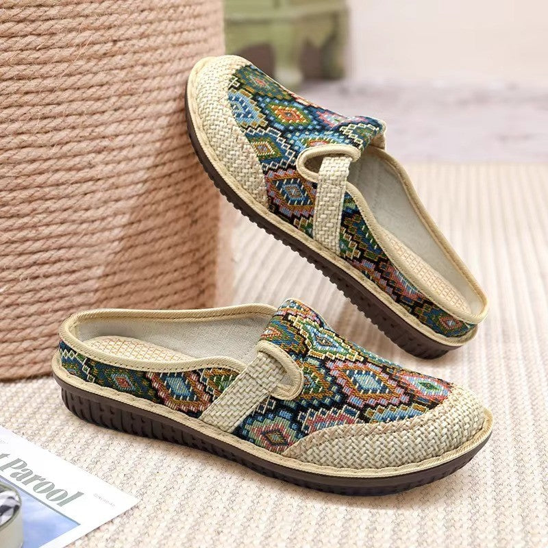 Soft Sole Embroidered Summer Slip