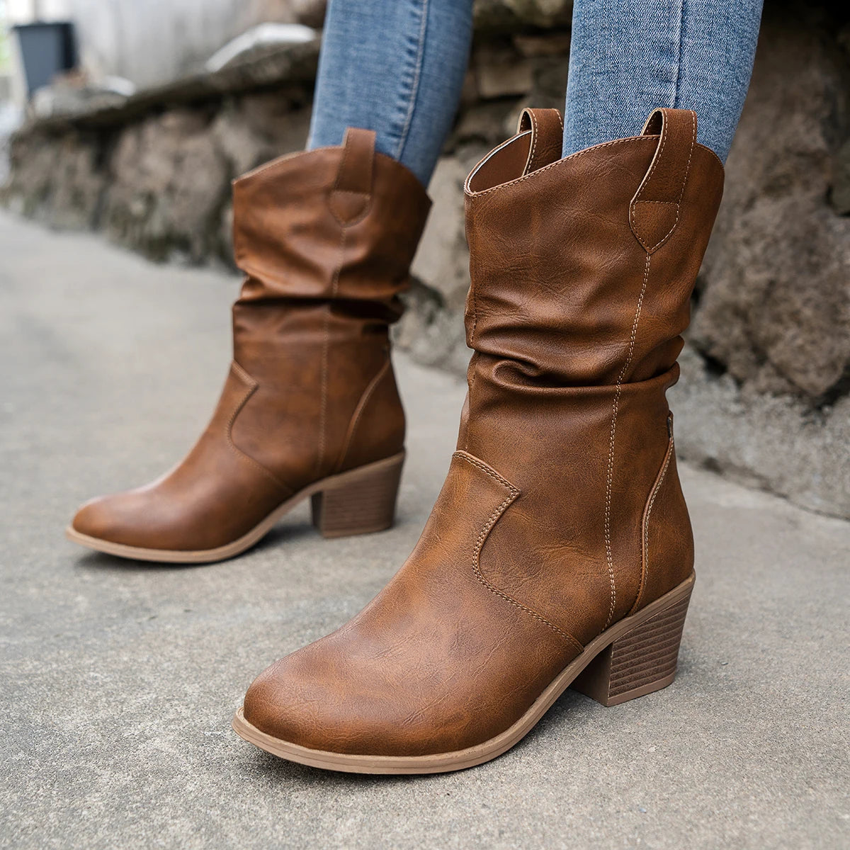 Freya Western Leather Boots