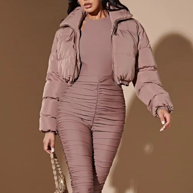 StandShort Cotton Padded Jacket