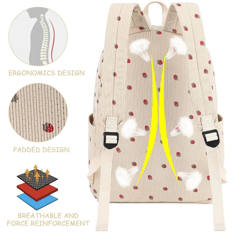Packory Corduroy Backpack Trio
