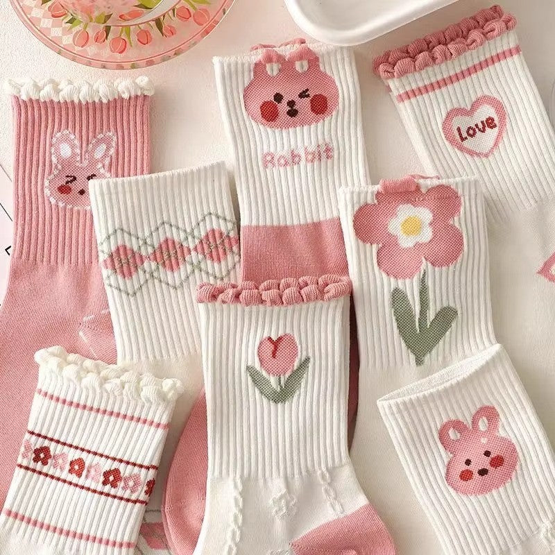 5-Pair Soft Cute Socks