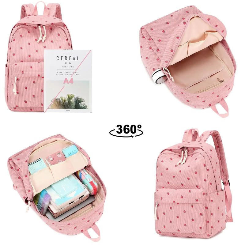 Packory Corduroy Backpack Trio
