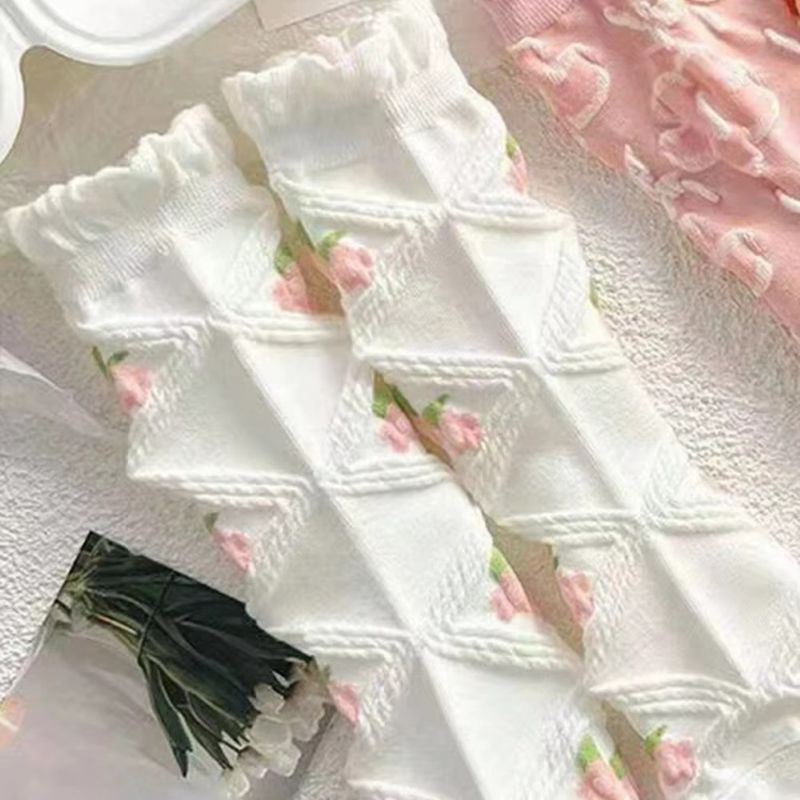 5-Pair Soft Ruffle Socks