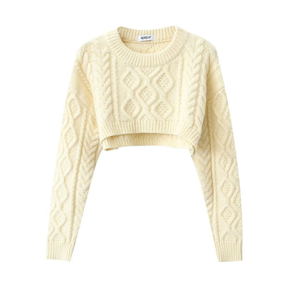 Cropped Classic Knit Sweater