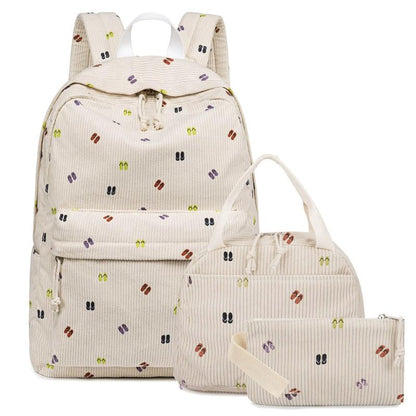 Packory Corduroy Backpack Trio