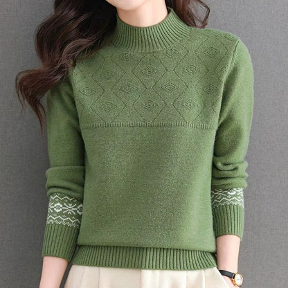 CozyPattern Knit Sweater