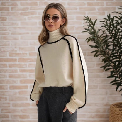 ElegantLine High-Neck Sweater