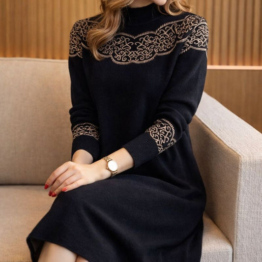 ClassicFlow Printed Knit Dress