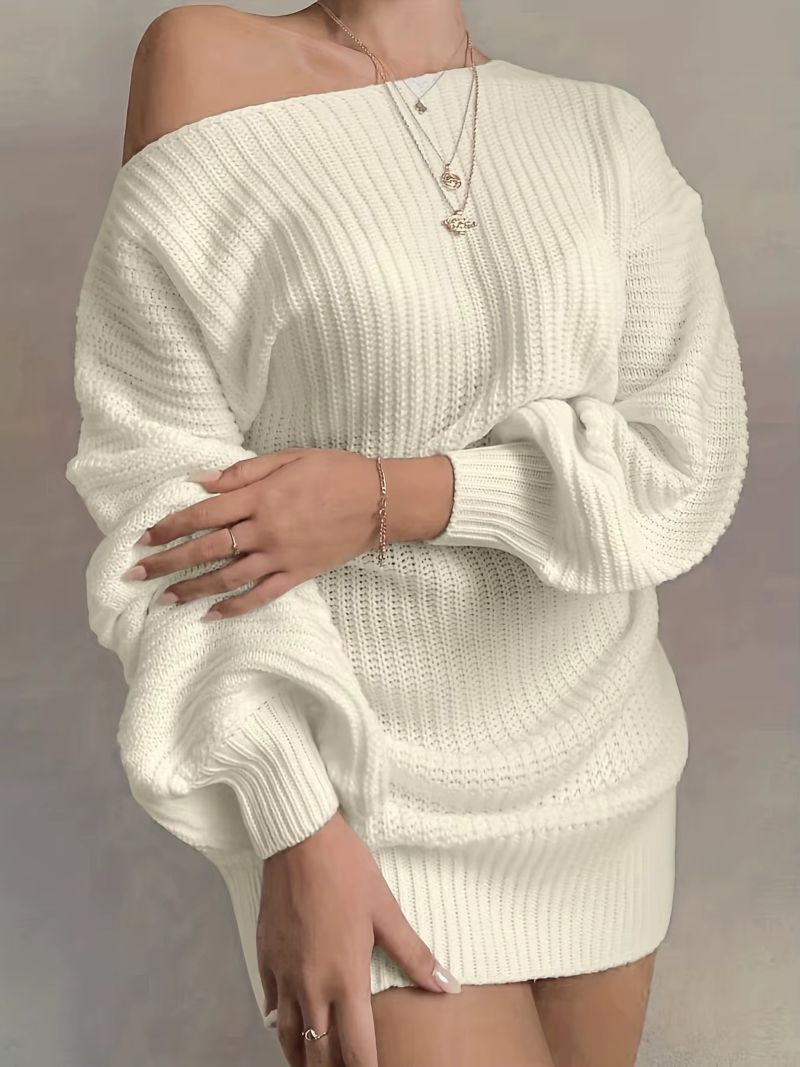 Off-Shoulder Knit Dress