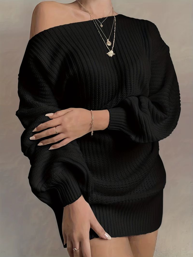 Off-Shoulder Knit Dress