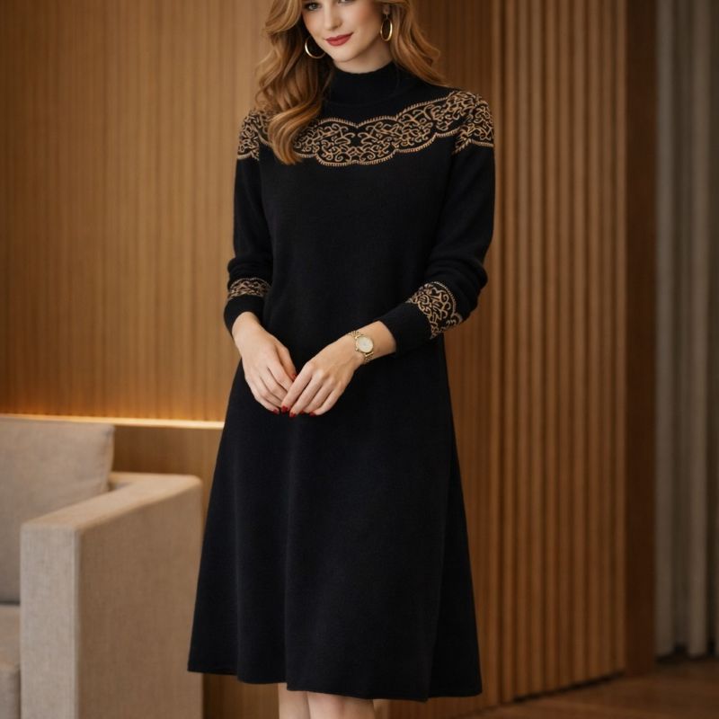 ClassicFlow Printed Knit Dress