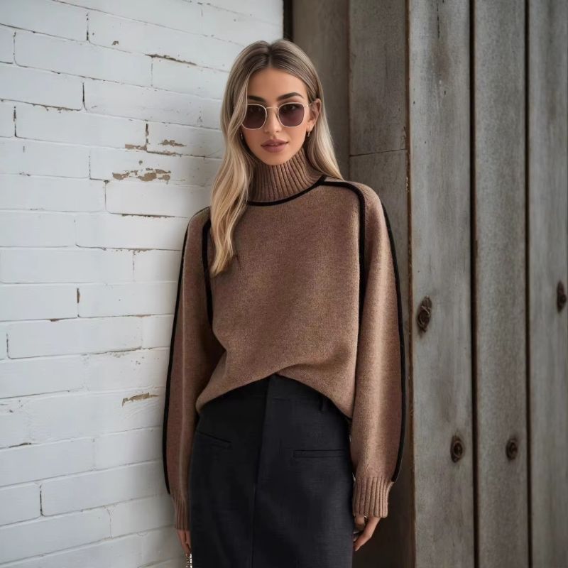 ElegantLine High-Neck Sweater