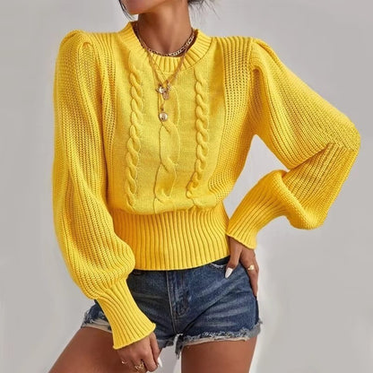 Chic Lantern Sleeve Sweater
