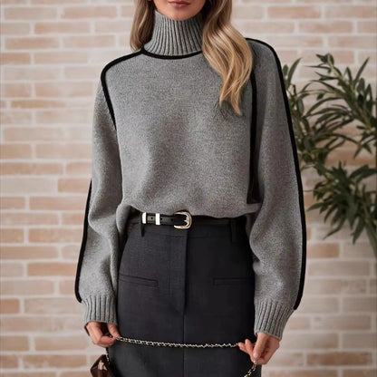 ElegantLine High-Neck Sweater
