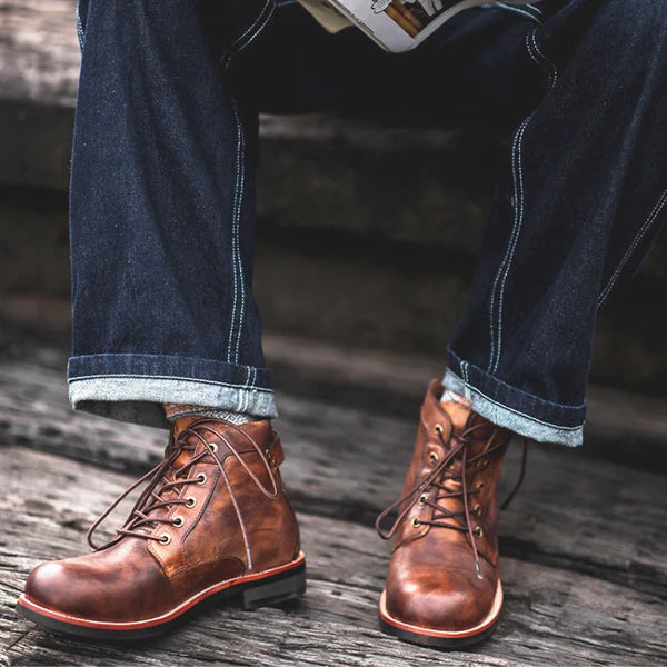 Freyland Handcrafted Retro Leather Boots