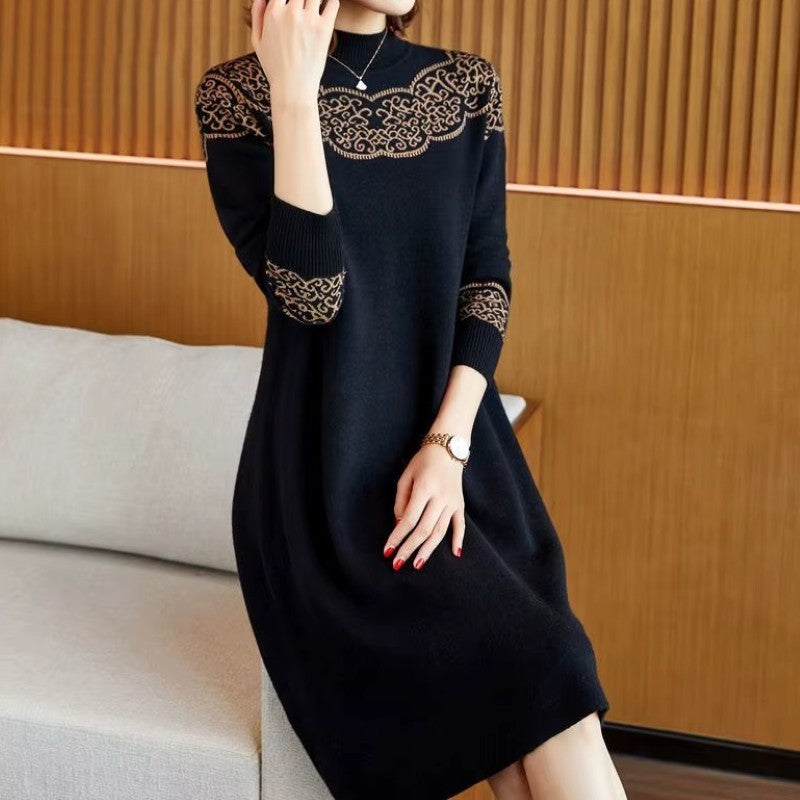 ClassicFlow Printed Knit Dress