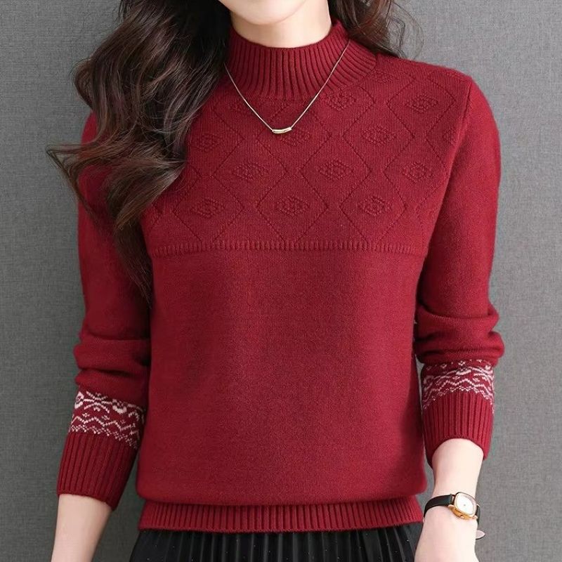 CozyPattern Knit Sweater
