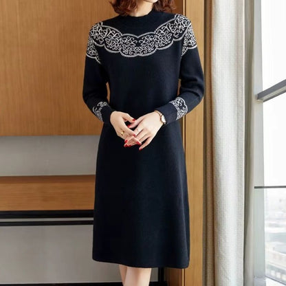 ClassicFlow Printed Knit Dress