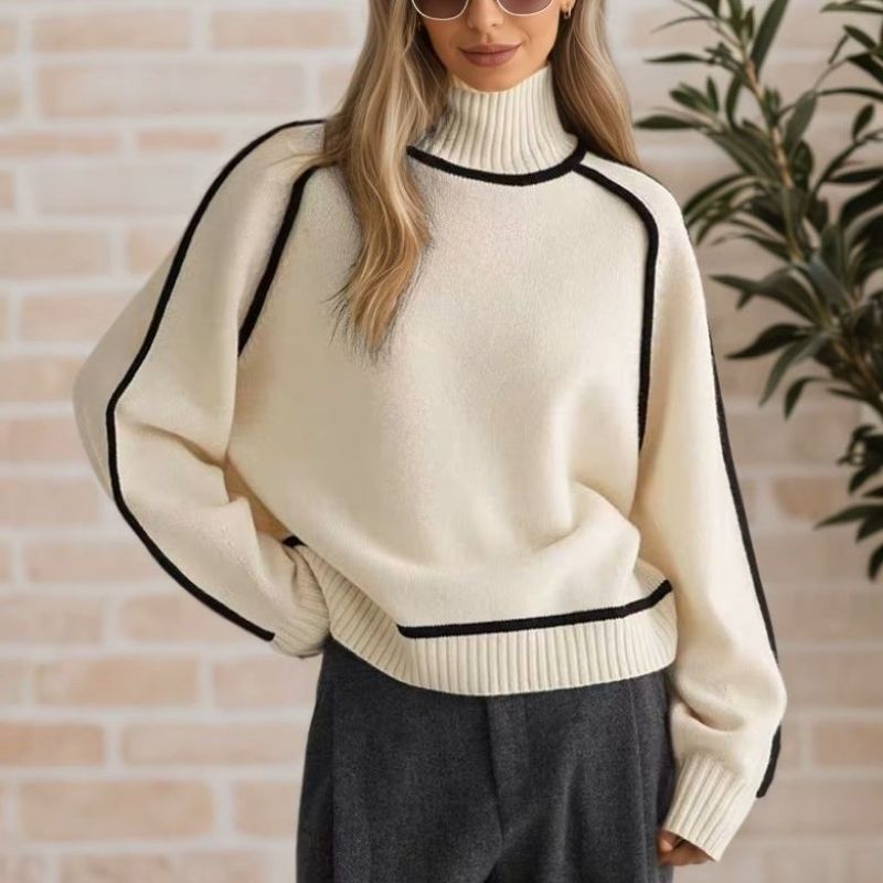 ElegantLine High-Neck Sweater