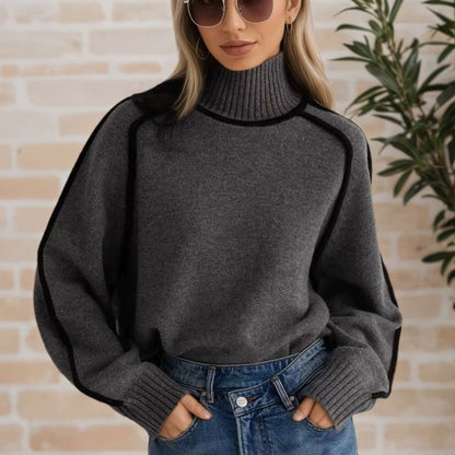 ElegantLine High-Neck Sweater