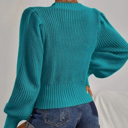 Chic Lantern Sleeve Sweater