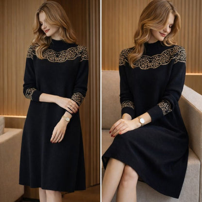 ClassicFlow Printed Knit Dress