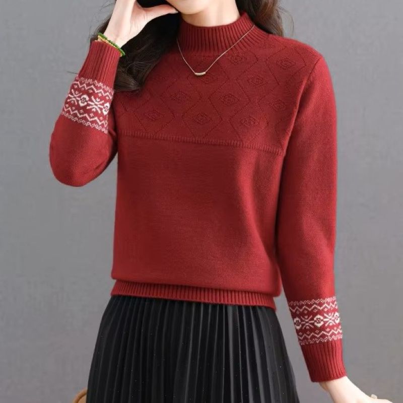CozyPattern Knit Sweater