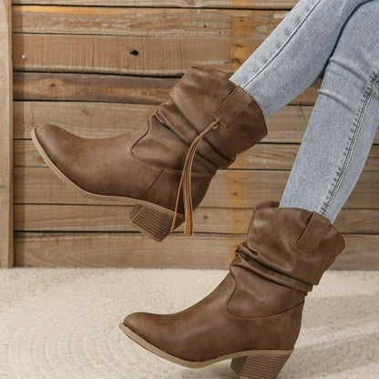 Freya Western Leather Boots