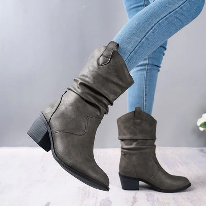 Freya Western Leather Boots