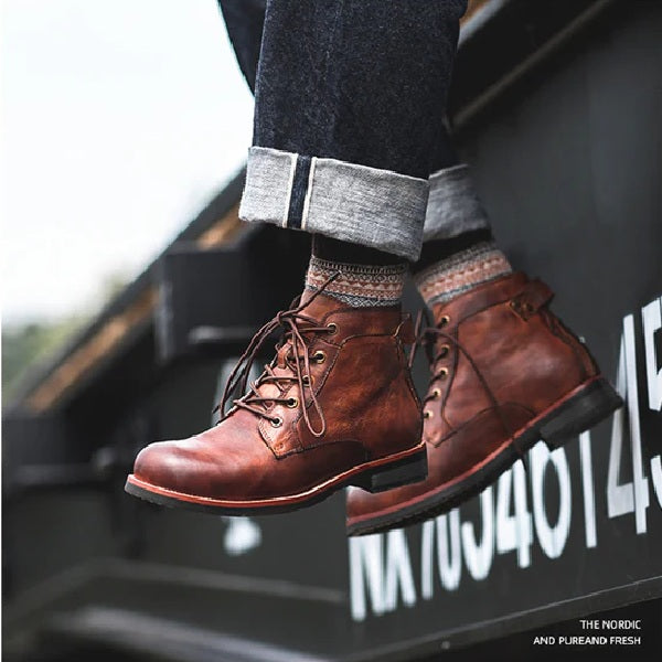 Freyland Handcrafted Retro Leather Boots