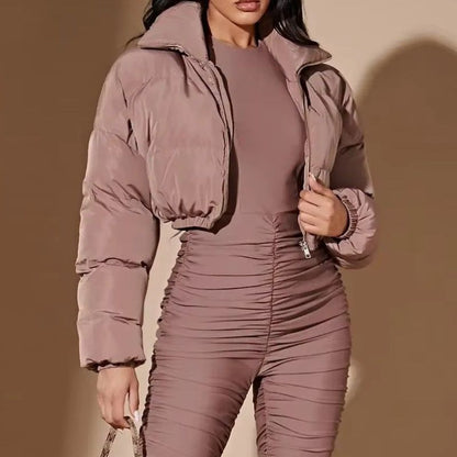 StandShort Cotton Padded Jacket