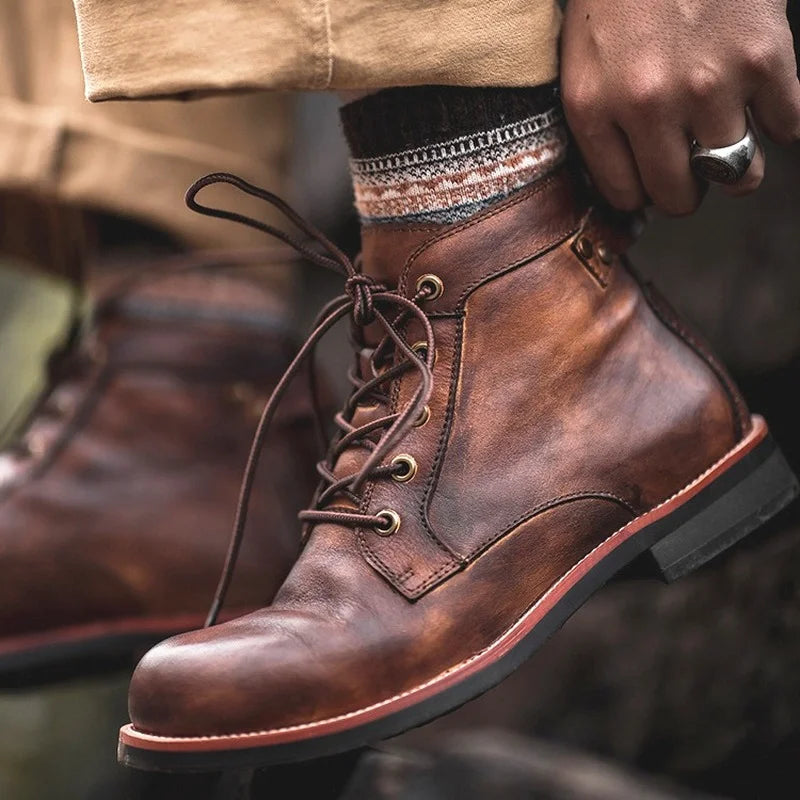 Freyland Handcrafted Retro Leather Boots