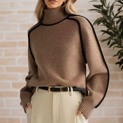 ElegantLine High-Neck Sweater