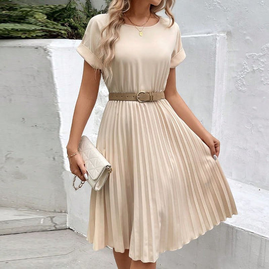 Solenne Pleated Midi Dress