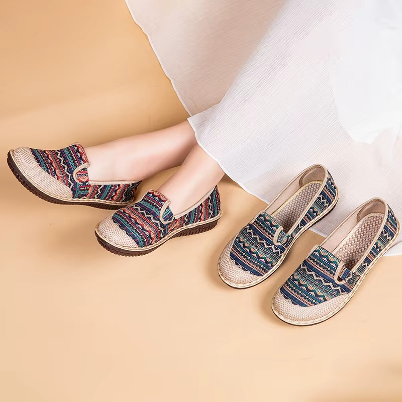Embroidered Linen Slip