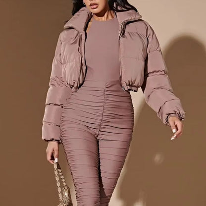 StandShort Cotton Padded Jacket