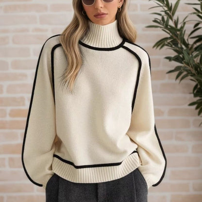 ElegantLine High-Neck Sweater