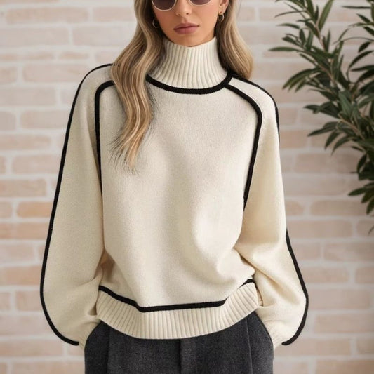 ElegantLine High-Neck Sweater