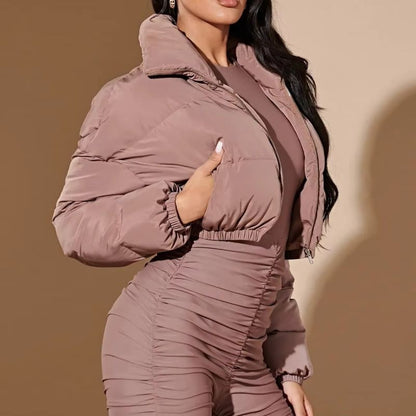 StandShort Cotton Padded Jacket