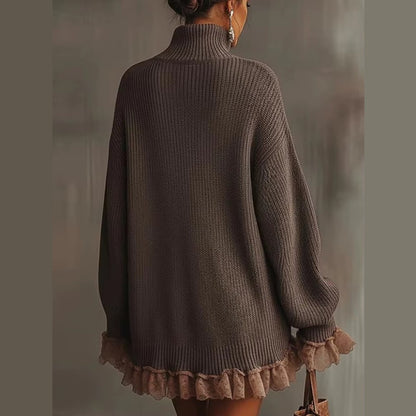 WarmElegance Sweater & Tulle Dress