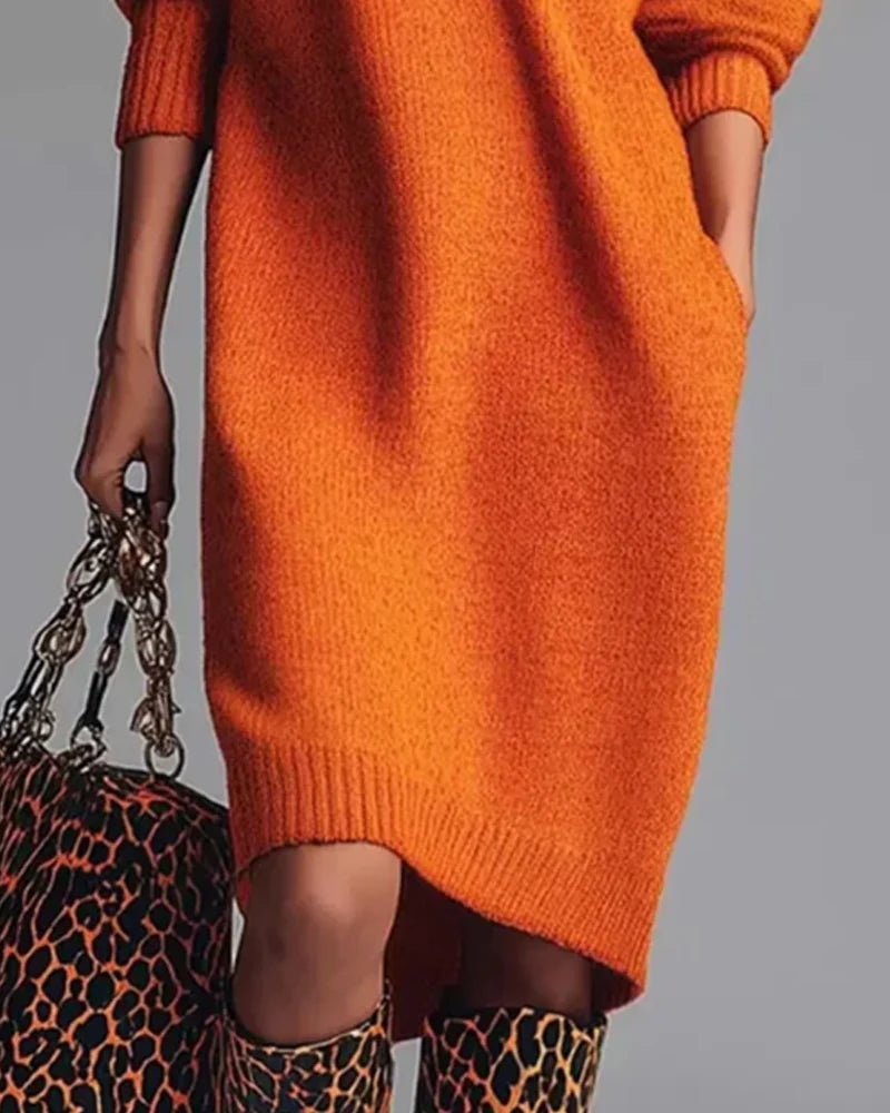 KnitFlow Midi Sweater Dress