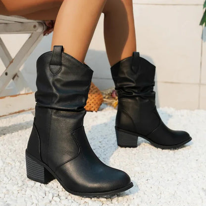 Freya Western Leather Boots